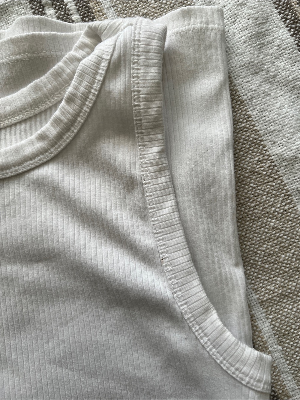 Classic White Ribbed Tank - Women's Slim Fit - Picture 4 of 6